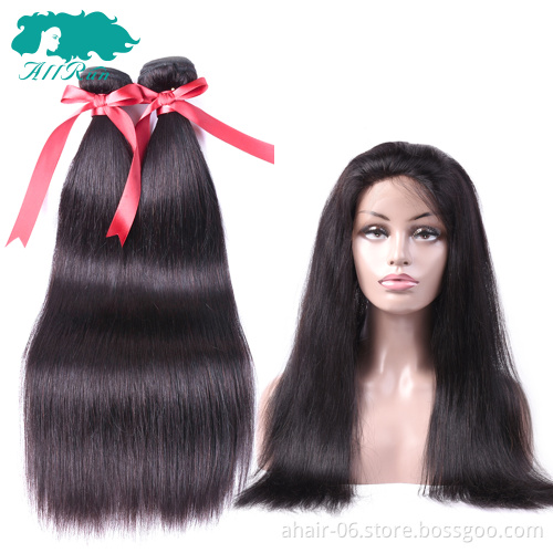 Cuticle aligned brazilian 10a grade hair with closure